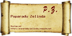 Poparadu Zelinda névjegykártya